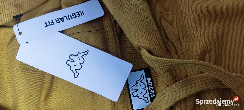 NOWA Kappa bluza męska S musztardowa hoodie z Rozmiar S mazowieckie Błonie