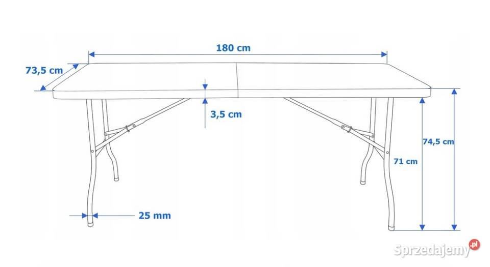 Stół składany Cateringowy ogrodowy grillowy Duży Stoły