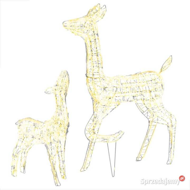 vidaXL Świąteczne renifery akrylowe 160 ciepłych Warszawa