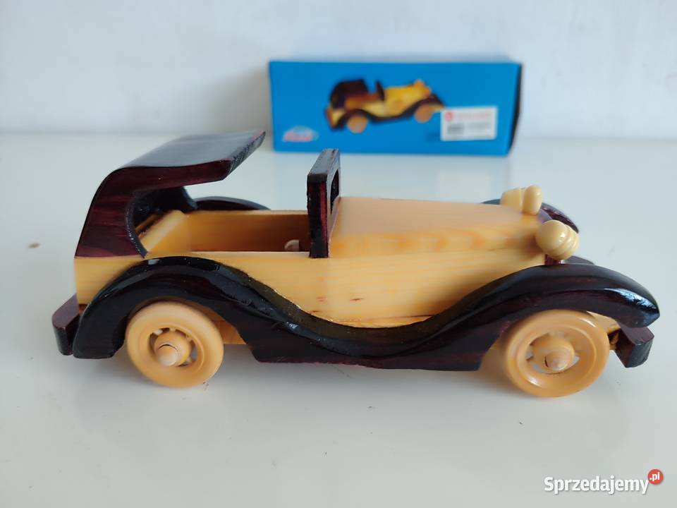 2 Kolekcjonerskie Drewniane retro autko dolnośląskie