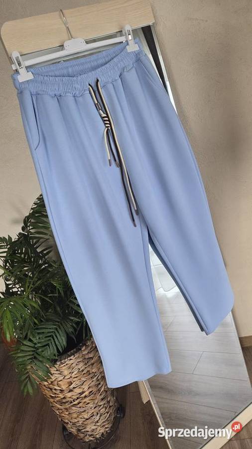 Nowe spodnie dresowe jasnoniebieskie duże Pleszew