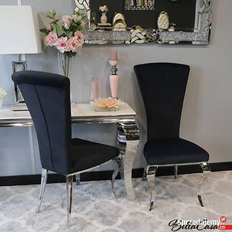 Krzesła glamour Ottavio Tapicerowane Do jadalni Krzesła