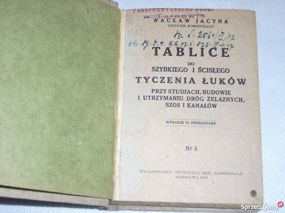 Jacyna Tablice do szybkiego i ścisłego tyczenia Lesko