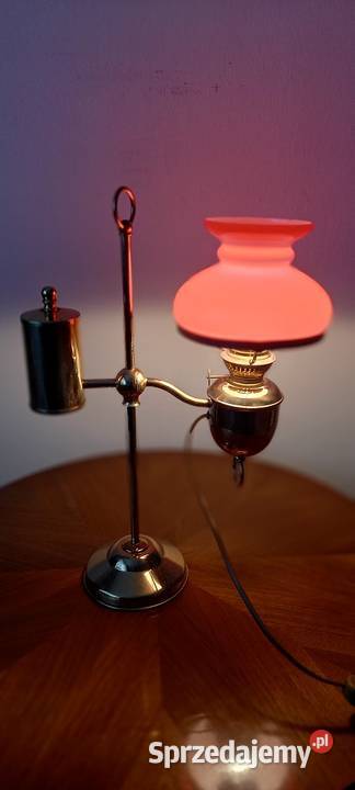 Mosiężna lampka z przeciwwagą w stylu lampy Antyki Skierniewice