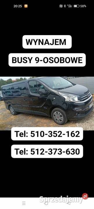 Wynajem wynajm wypożyczenie busy 9 osobowe Opole Lubelskie