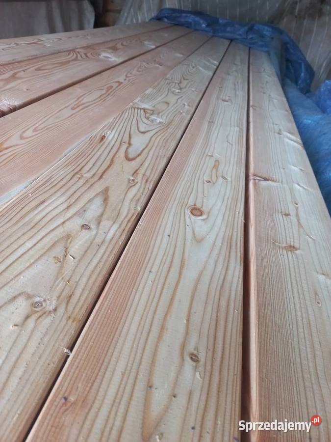 Deska tarasowa ryflowanagładka Modrzew
