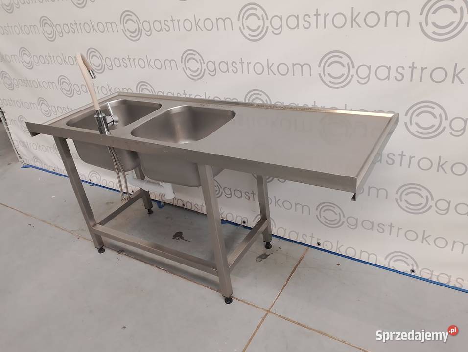 STÓŁ Z 2 ZLEWAMI I MIEJSCEM NA ZMYWARKĘ