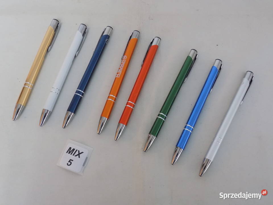 Pakiet długopisy reklamowe automat 10 Mix 5 Zamość