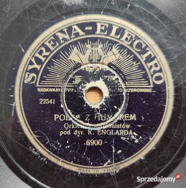 Płyta szelakowa Syrena Electro Kazimierz Englard Antyki, Sztuka, Kolekcje