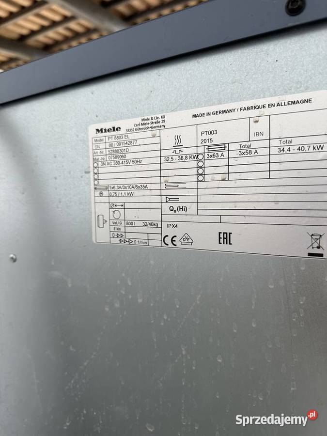 Miele PT 8803 suszarka 32 do 44 Świnoujście sprzedam