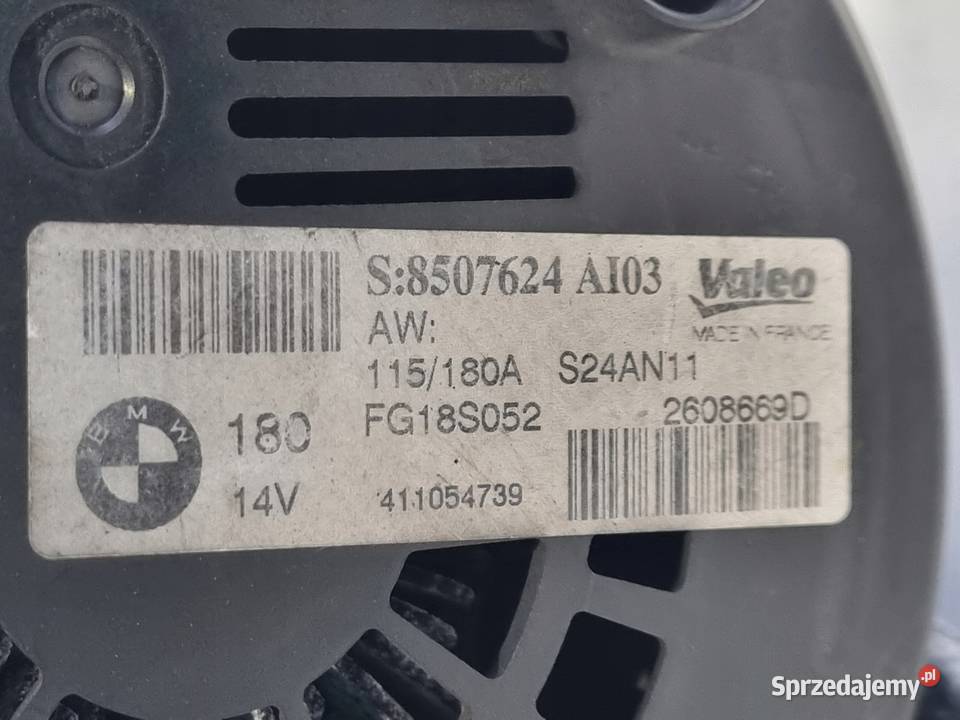 ALTERNATOR BMW E87 E90 20 D N47 8507624 AL03 osobowe Rudka