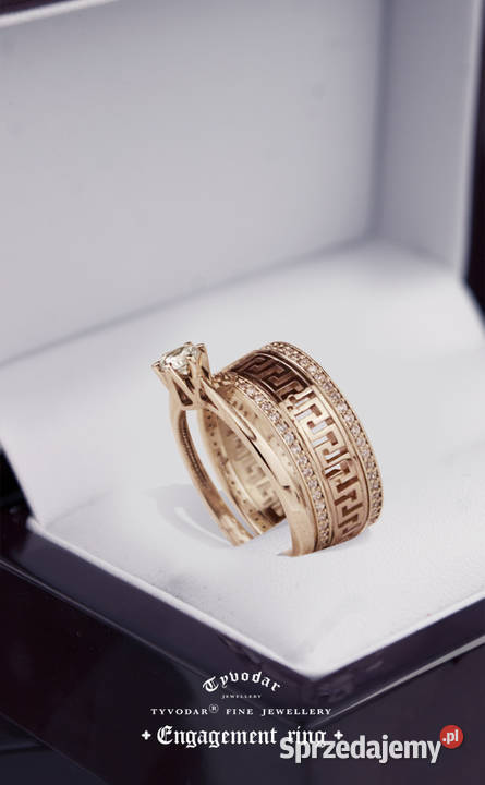 PIERŚCIONEK ZE ZŁOTA WYSADZANY DIAMENTAMI mazowieckie Warszawa