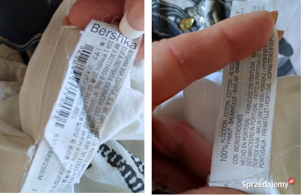Bershka ozdobna bluzka letnia z kamieniami Kielce