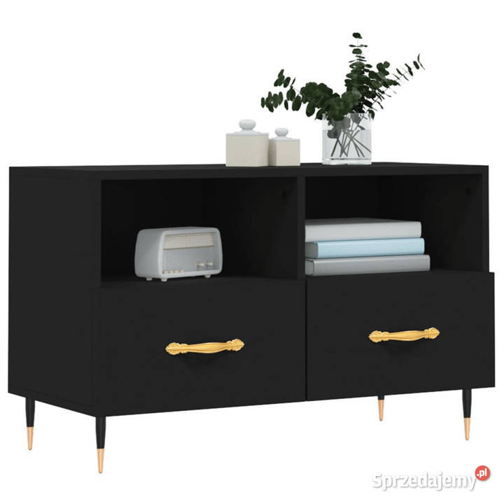 Szafka pod TV czarna 80x36x50 materiał mazowieckie Warszawa