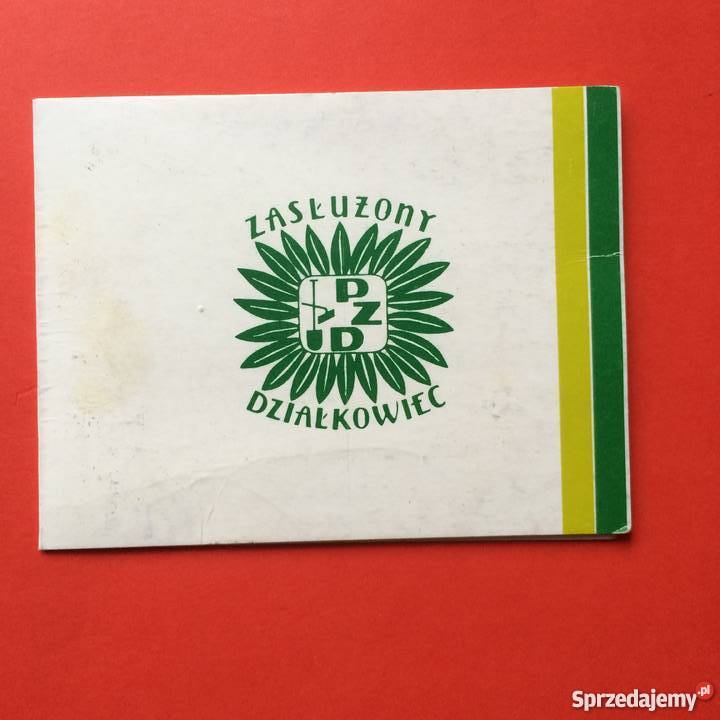 942 Legitymacja Odznaki Zasłużonego Działkowca Szczecin