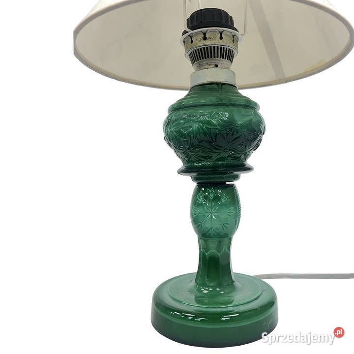 Lampa stołowa ze szkła malachitowego Lampy stołowe i nocne mazowieckie Warszawa sprzedam