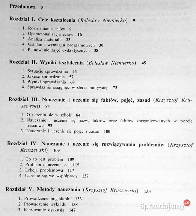 Sztuka nauczania Czynności nauczyci Tom 1 K Chełm