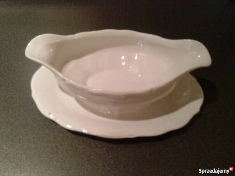 Biała porcelanowa sosjerka przepiękna naczynie Gdańsk