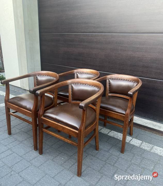 Komplet solidnych polskich krzeseł giętych Ostrów Mazowiecka