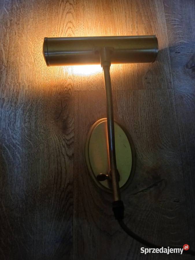 Lampa mosiężna gabinetowa z lat 70 tych Kraków