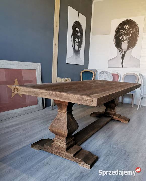 Stół dębowy szczotkowany rozkładany Łódź