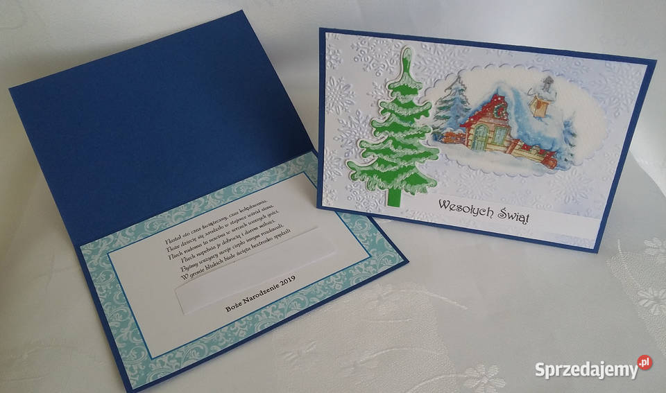 Ręcznie robione kartki na Boże Narodzenie MIX