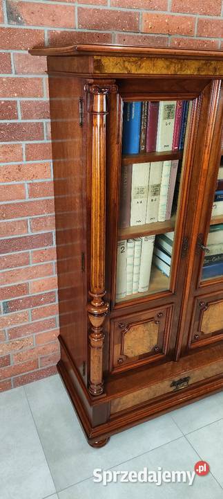 Ekskluzywna biblioteczka witryna eklektyczna Antyki Łagów