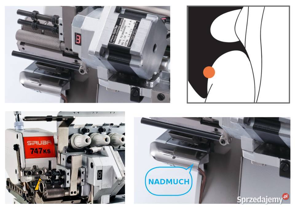 Overlock AUTOMAT do gumy 747KS514M324LFD6 Produkcja Słowik