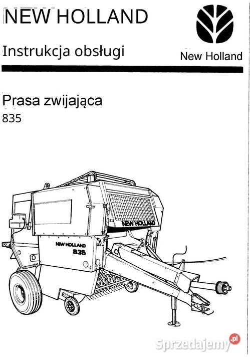 Instrukcja Manual Holland prasa rolująca 835 865 motoryzacja, transport Poradniki, albumy i reportaże Szamotuły