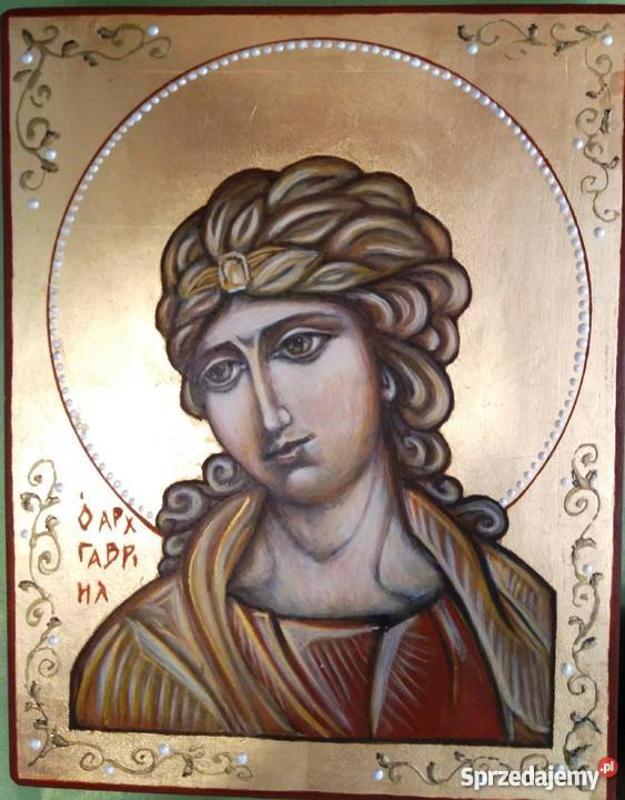 Ikona pisana na desce lipowej Archanioł Gabriel