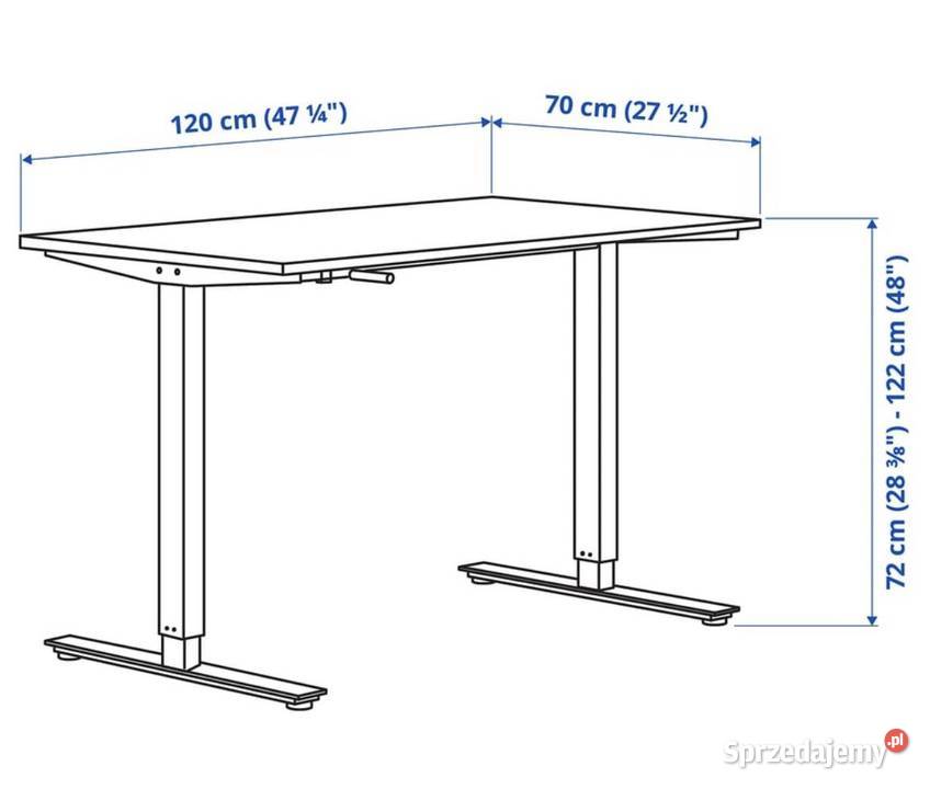 biurko z regulacją wysokości Trotten Biurka mazowieckie Sokołów Podlaski sprzedam