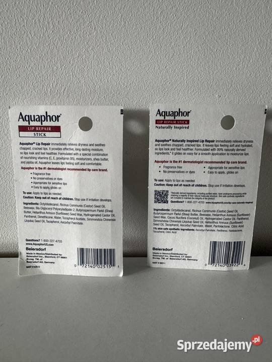 Aquaphor Lip Repair Stick zestaw 2 pomadek