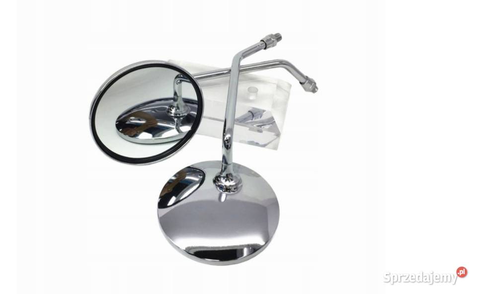 LUSTERKA DO MOTOCYKLA SKUTERA OKRĄGŁE CHROM M 8 śląskie Sosnowiec