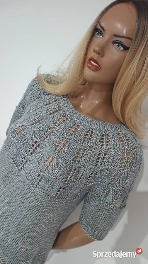 Sweterek ręcznie robiony na drutach Ostrów Wielkopolski sprzedam