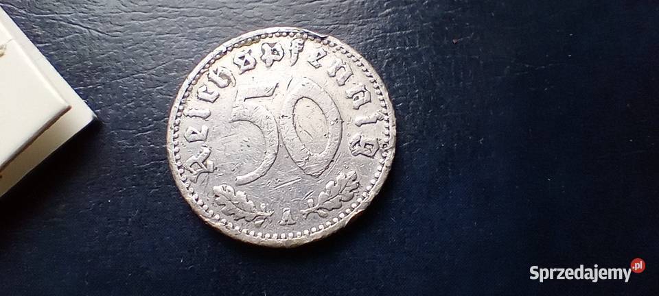 Stare monety 50 fenig 1939 A Niemcy 2 podkarpackie Lesko