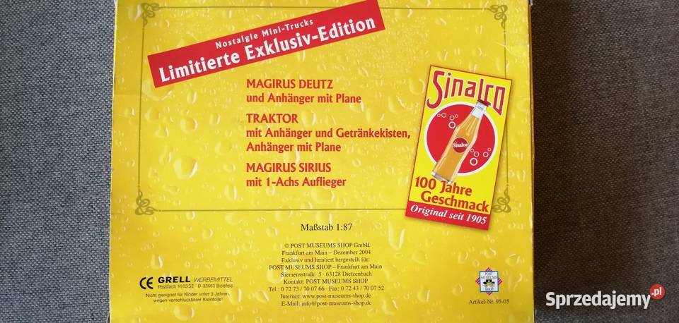 Modele Sinalco Mini Trucks Limitowana Edycja H0