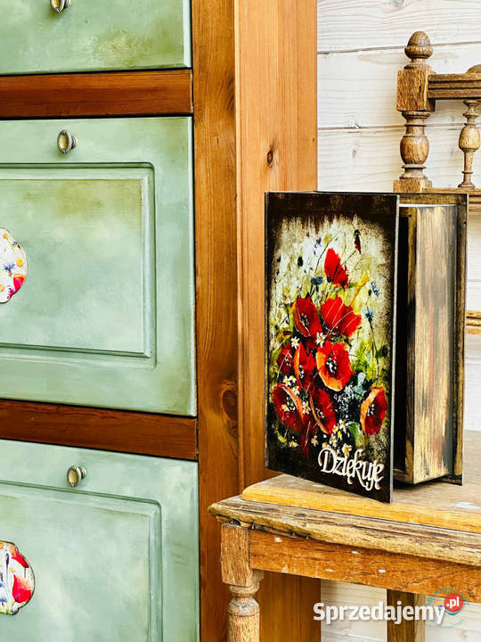 Szafka na buty ręcznie malowana sielska 20cm dolnośląskie