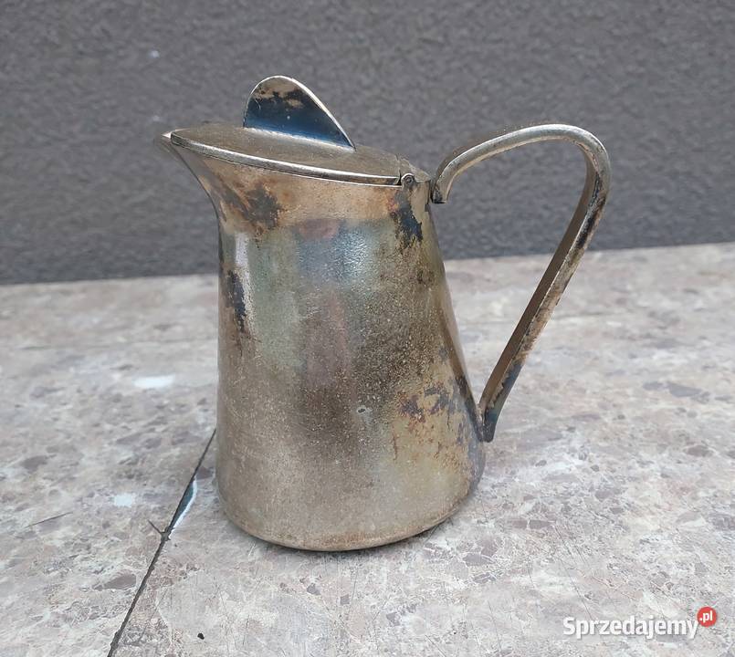 Stary mlecznik plater posrebrzany dzbanek imbryk