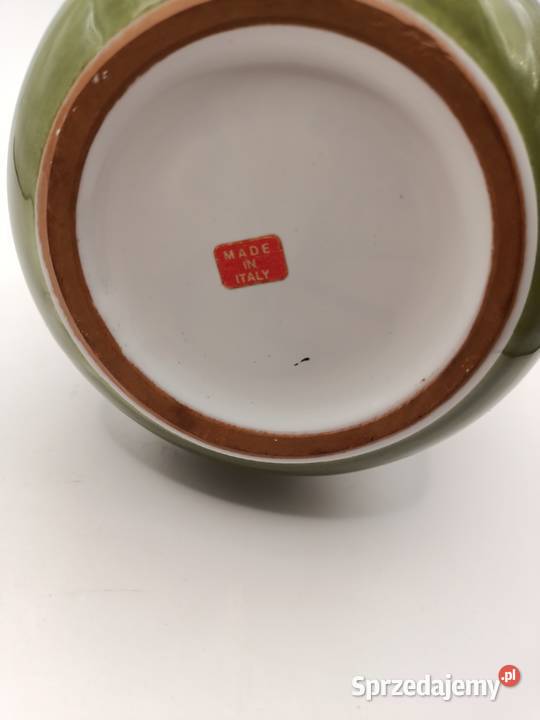 Naczynie ceramiczne butelka ręcznie malowany Zamość
