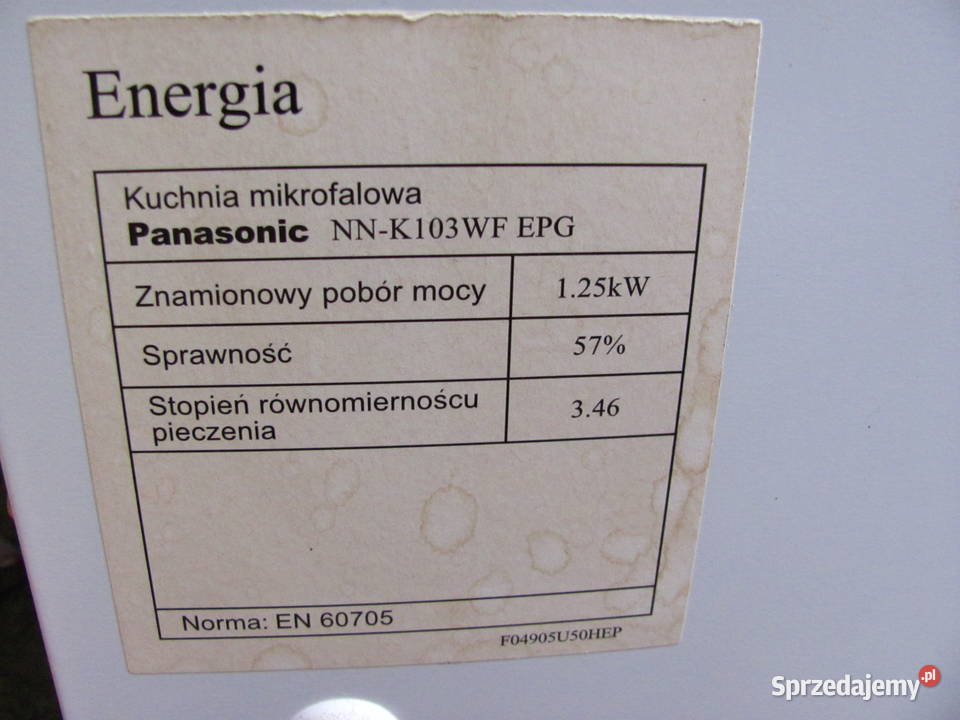 Kuchenka mikrofalowa mikrofalówka Panasonic Łódź