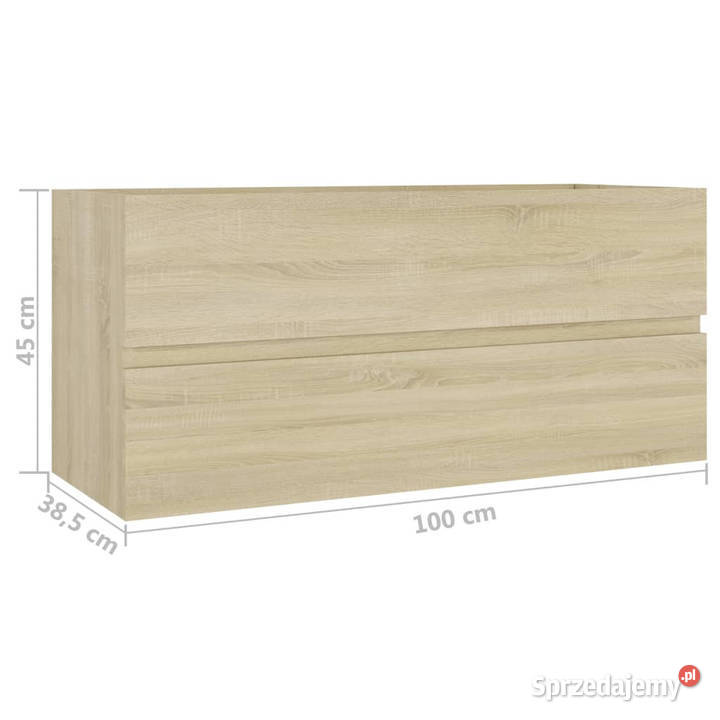 Szafka pod umywalkę dąb sonoma 100x385x45 Dom i Ogród