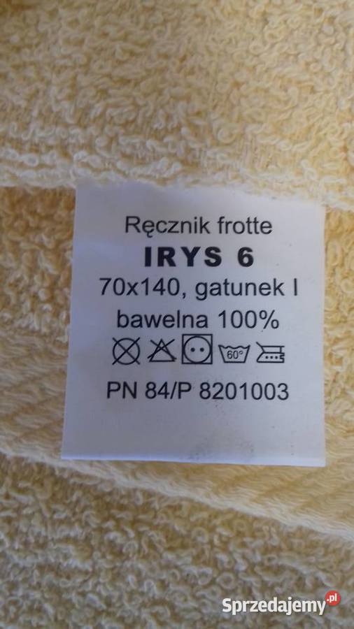 Ręcznik kąpielowy frotte Irys 6 żółty Ręczniki Wyposażenie wnętrz