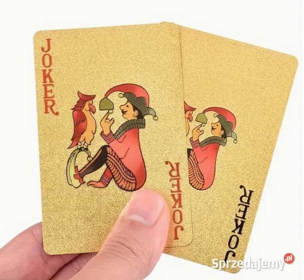 Kolekcjonerska talia kart 52 2 w kolorze złotym mazowieckie