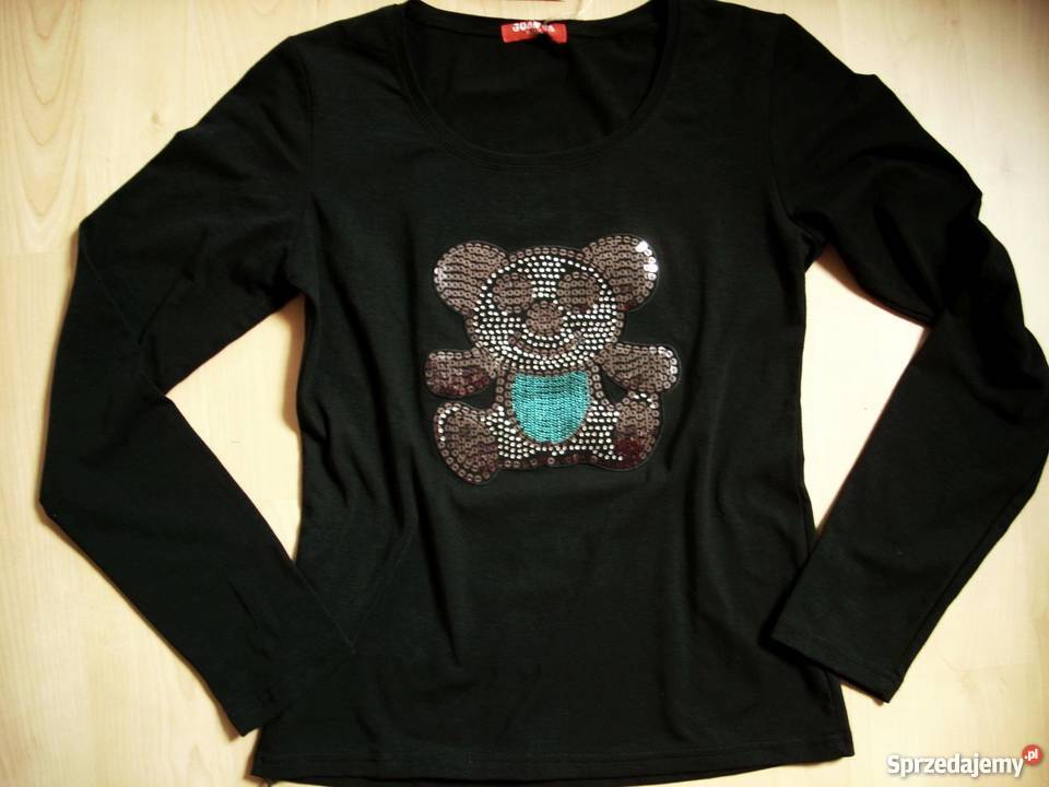 NOWA Czarna bluzka MIŚ Cekiny S M Nowy Sącz