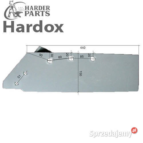 Lemiesz 300hektarów HARDOX 50615L części do Suwałki