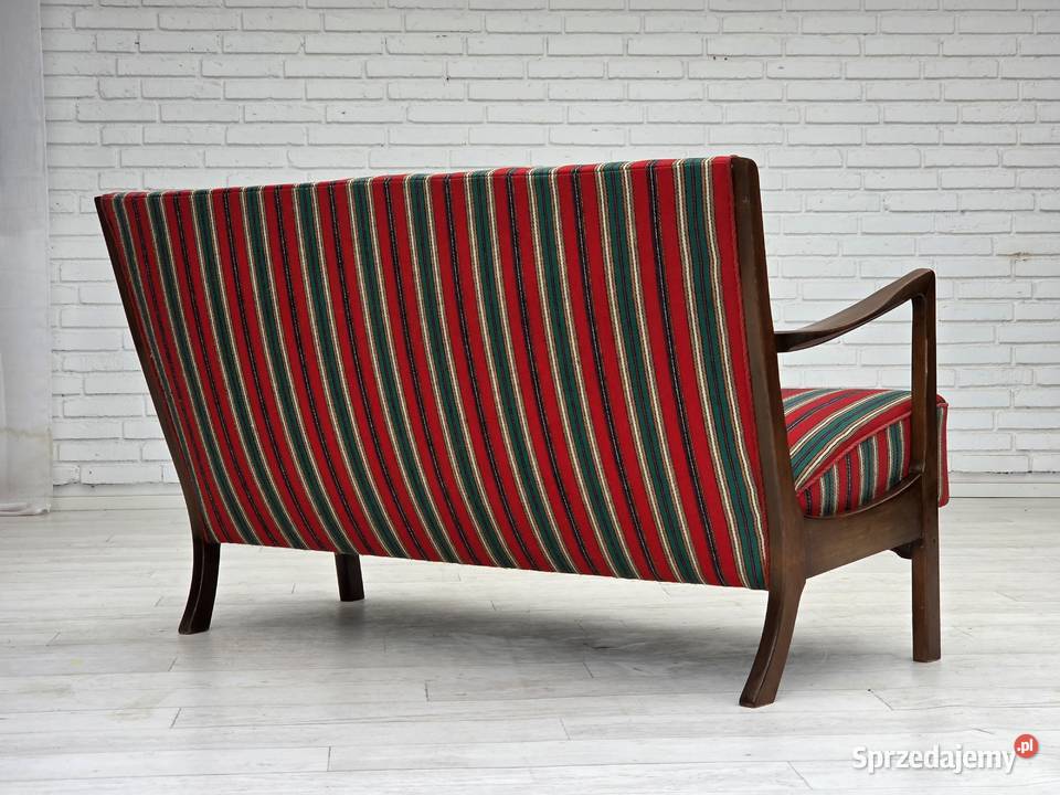 Lata 60 Duńska sofa dwuosobowa design Fritz Antyki, Sztuka, Kolekcje wielkopolskie Poznań