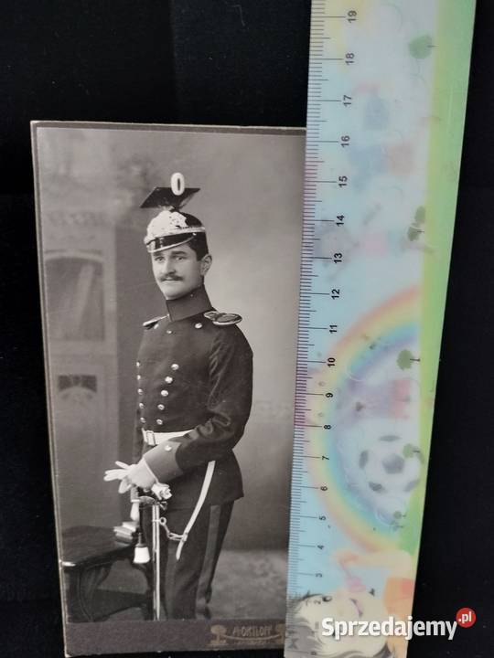 Stara fotografia kartonik ułan cesarstwo zachodniopomorskie