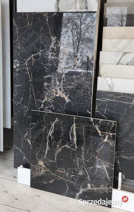 Płytki ścienne czarny marmur połysk 120x60 Radom