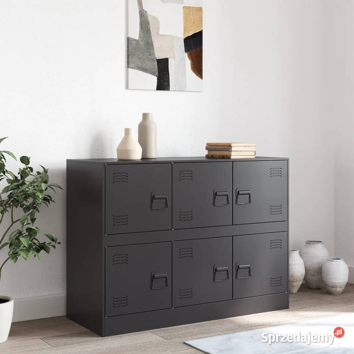 Szafka czarna 99x39x73 stalowa WM841793 Warszawa