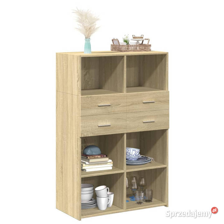 Wysoka szafka dąb sonoma 80x425x124 WM3281387 Warszawa sprzedam